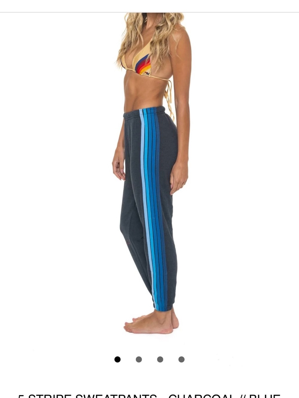 Aviator Nation Navy Joggers with Neon Side Stripes